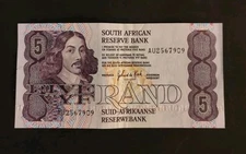 1990-94 South African Reserve Bank 5 Rand Banknote World Paper Money Currency