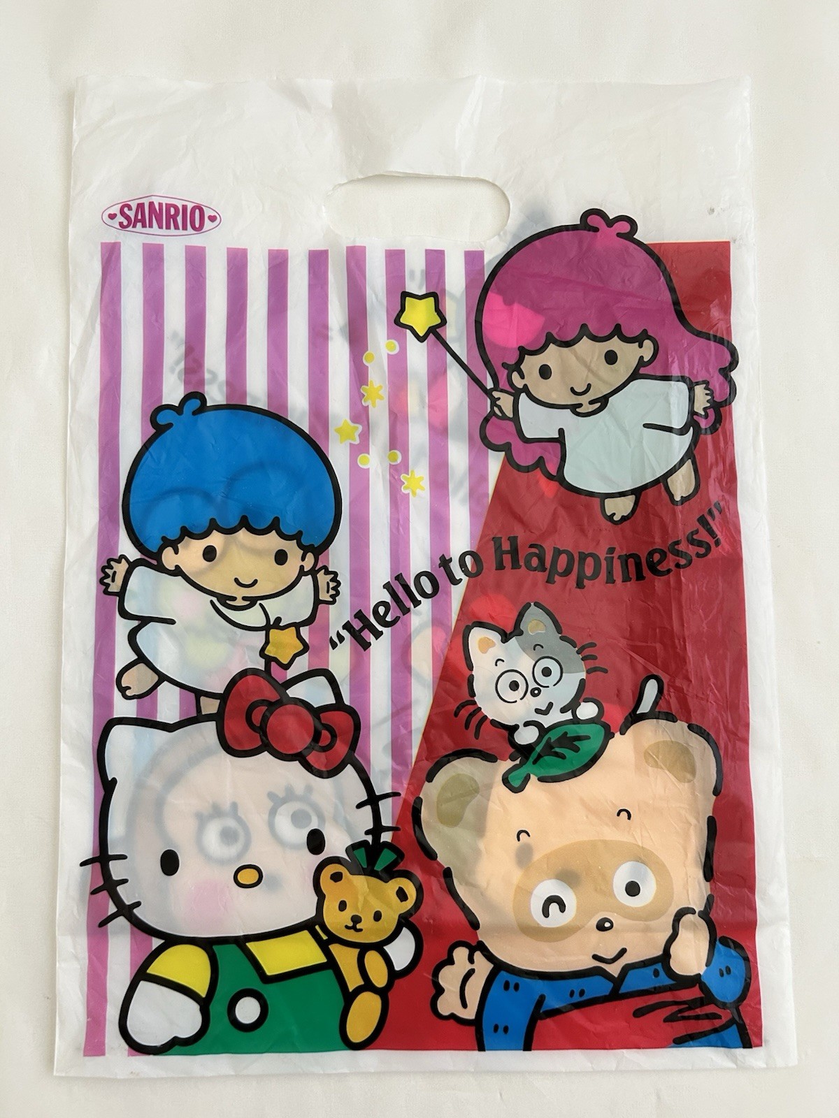Vintage 90s Sanrio Store Shopping Bag Hello Kitty Little Twin Stars Pochacco