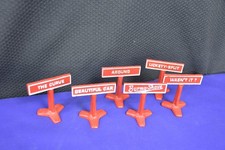Set of 6 Arcade Toy Cast Iron BURMA SHAVE Signs