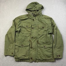 J Crew NX 631-Military Field Jacket Mens Large Green Hooded Army