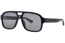 Gucci GG1342S 001 Sunglasses Men's Black/Smoke Lenses Pilot Style 59mm