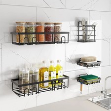 5 Pack Shower Caddy Adhesive Shower Organizer for Bathroom Storage Kitchen