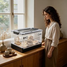 Reptile Tank, Foldable Reptile Tank, Foldable Reptile Tank with Clear Panel