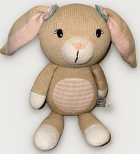 Living Textiles Belle Bunny Whimsical Knit Plush Lovey Rattle Doll 14" 2024