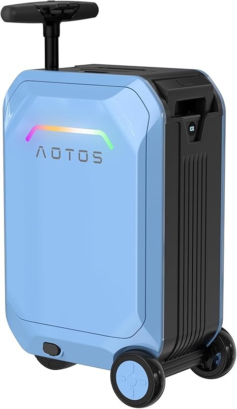 20'' Smart Rideable Suitcase 31L Electric Luggage Scooter For Travel &APP BLUE