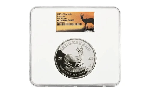 2025 South Africa 2-oz Silver Krugerrand Proof NGC PF70UC First Releases