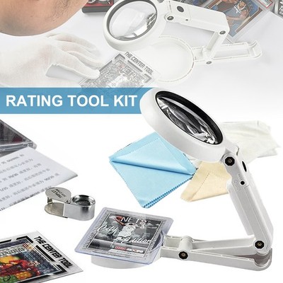 Sports Card Grading Kit Centering Tool With LED Magnifying Table Lamp Handsfree