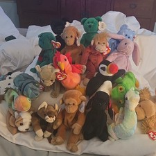 20 Ty Beanie Babies Plush Toys Lot Assorted Animals 1990s Ages 3 Years  Up