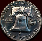 Uncirculated Proof 1962 Philadelphia Mint Silver Franklin Half — photo 2