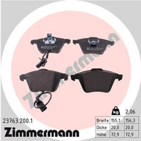 Zimmermann BremsbelÄGe Audi A4 8ED 8EC 8E2 8E5 A6 4F2 4F5 A8 4E2 4E8 Seat Exeo