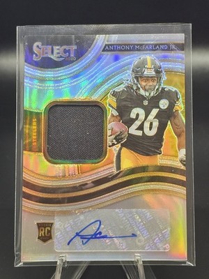 2020 Panini Select Rookie Patch Auto /199 #RSM-AMF Anthony McFarland Jr STEELERS