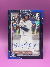 2024 Bowman Chrome - Prospect Autographs Samuel Gil #CPA-SG Blue RayWave...