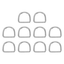 10pcs Metal D Ring 1" - 304 Stainless Steel 3mm Thick D Buckles