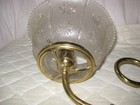 ANTIQUE SOLID BRASS GAS SWIVEL Wall Light Sconce w/ Antique  GLASS SHADE Wired — photo 9