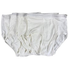 NWOT Hanes Briefs Men's 34 White 4-Pack Vintage Premium Cotton Basics No Package