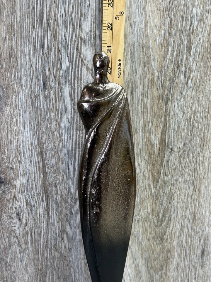 Modern Abstract Aluminum Figurative Sculpture 21" Tall Minimalist Art Statue - Image 2 of 4