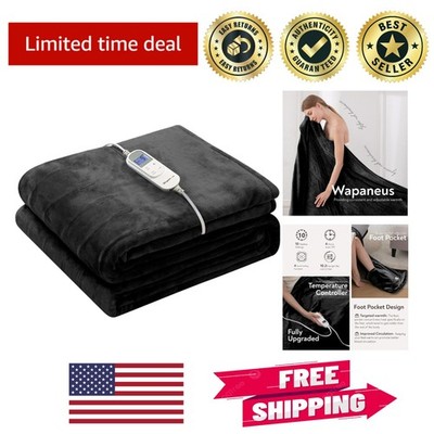 Versatile Foot Pocket Electric Throw - Machine Washable, Heavyweight Comfort