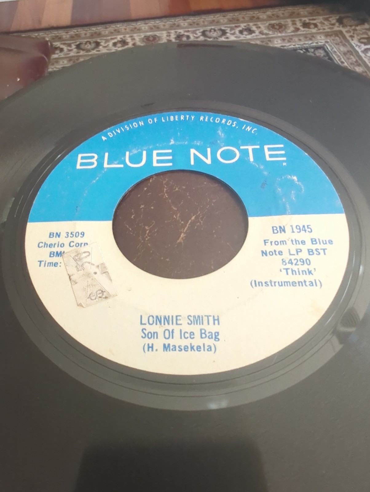 LONNIE SMITH Son Of Ice Bag / Think 45 RPM Blue Note BN 1945 Soul Jazz Funk...