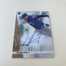 2017 Topps Finest Orlando Arcia Rookie On Card Auto RC FA-OA Braves Brewers. rookie card picture