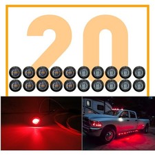 20x 34 Side Marker Lights Truck Led Trailer Round Side Bullet Light Amberred 20x 34 Side Marker Lights Truck Led Trailer Round Side Bullet Light Amberred