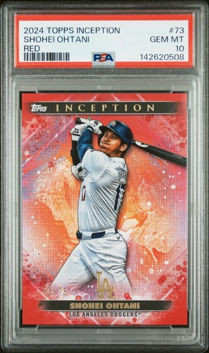 2024 TOPPS INCEPTION RED #73 SHOHEI OHTANI 63/75 PSA 10