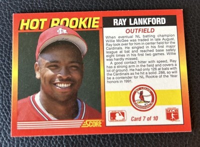 1991 Score #7 Ray Lankford Hot Rookie | eBay