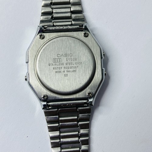 Casio Alarm Chrono A158W Module 593 Water Resist Digital Watch Vintage New Batte - Picture 9 of 11