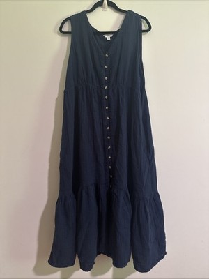 Women's Navy Blue Sleeveless Dress XXL Size 20 Time True
