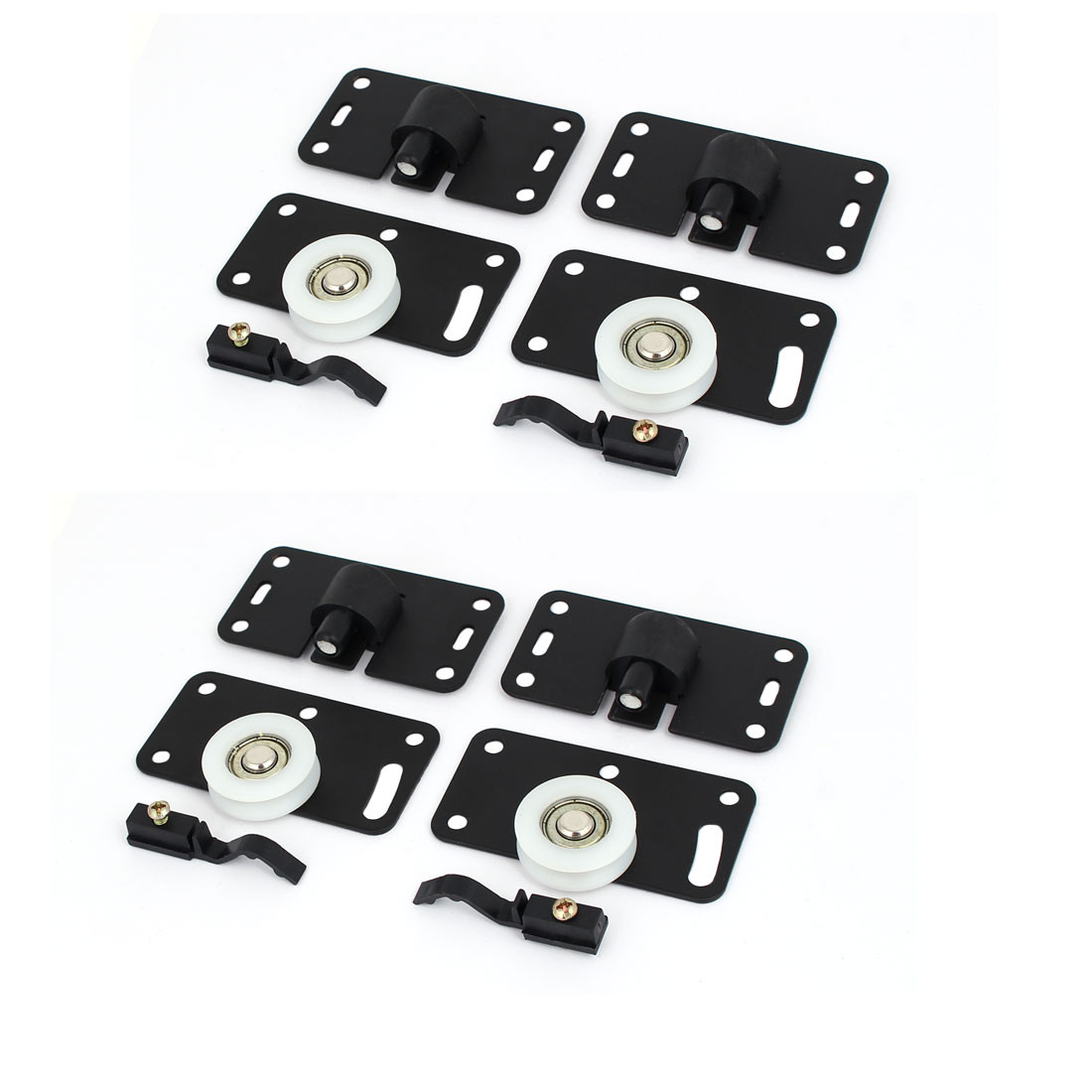 Furniture Wardrobe Sliding Door Rollers 30mm Dia Wheels 4 Set-image