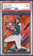 2025 TOPPS FINEST ORANGE REFRACTOR #252 NICK KURTZ 7/15 PSA 9