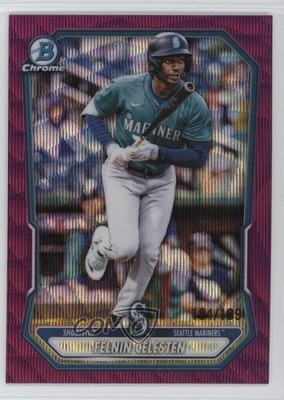 2026 Bowman Chrome Prospects Fuchsia Wave Refractor 184/199 Felnin Celesten 15sd