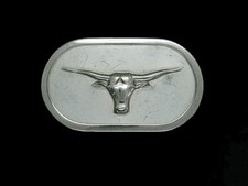 UB11166 VINTAGE 1970s CATTLE HEAD WESTERN COWBOY BELT BUCKLE