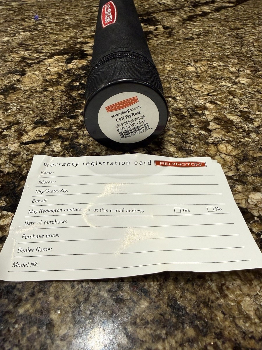 NEW with Warranty Card Redington CPX 9'0 #10 4 Piece Fly Rod W