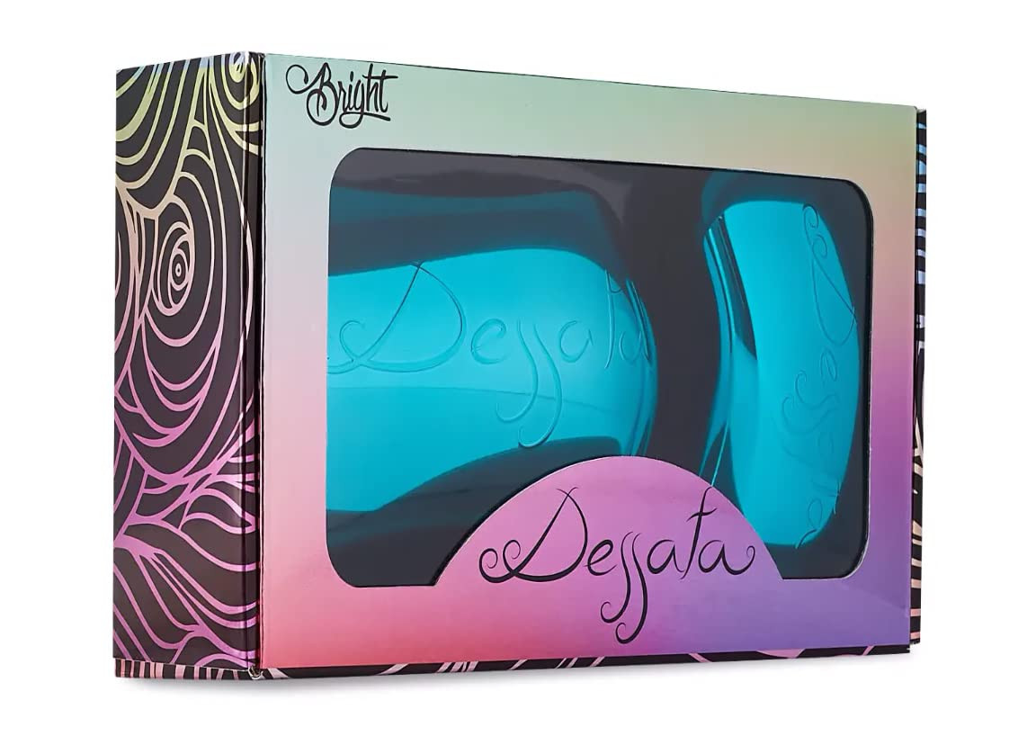 DESSATA Brillante set regalo per capelli turchese detangling brush. (e1d)