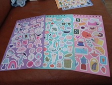 3X STICKERS FOR SCRAPBOOKING/JOURNALS 24x14 CM ST415 MIX