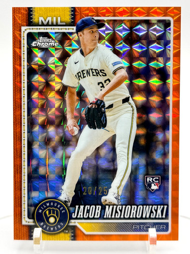2026 Topps Chrome Jacob Misiorowski Orange Geometric Refractor /25