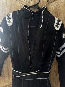 Simpson Youth Pro Racing Jumpsuit Black White, Size Small Legend II