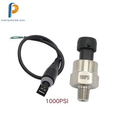 5V Pressure Transducer or Sender Sensor Wire 1/8 NPT 1000 PSI for Oil Air Water