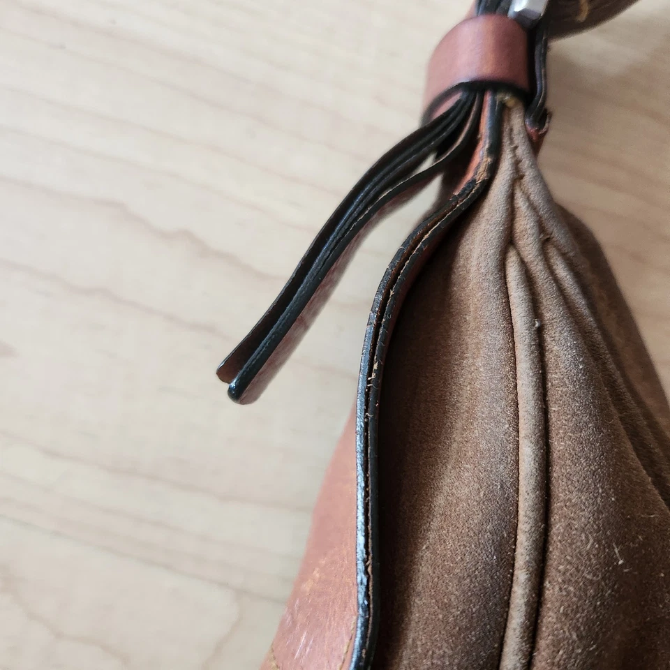 Hogan Womens Zip Top Medium Leather Shoulder Handbag Brown Tan - Image 3 of 4