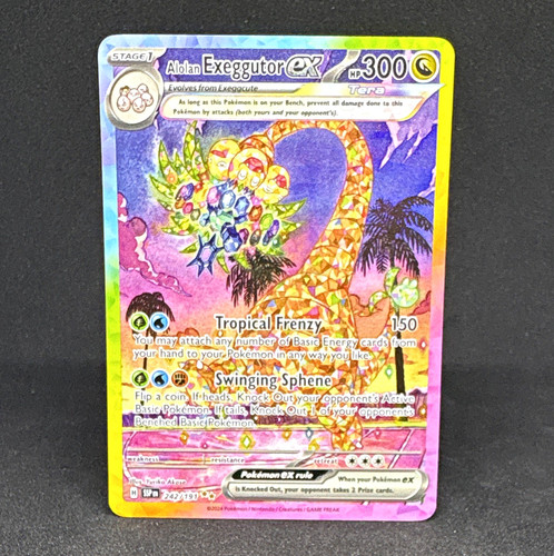 Alolan Exeggutor ex 242/191 Surging Sparks Holo Full Art SIR 300HP Eng 2024 NM💫