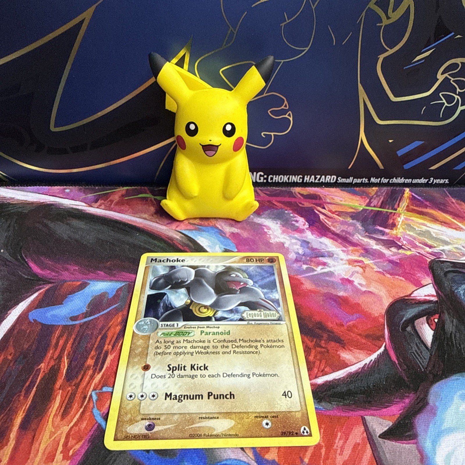 Machoke 39/92 Legend Maker Reverse Holo Stamped Pokemon NM