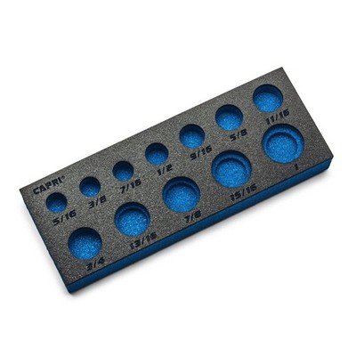 Capri Tools Mechanic's Tray for 3/8 in. Drive Sockets, SAE SAE, Blue