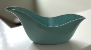 Royalon Inc Melmac Gravy Boat Aqua Mid-century Modern 9”