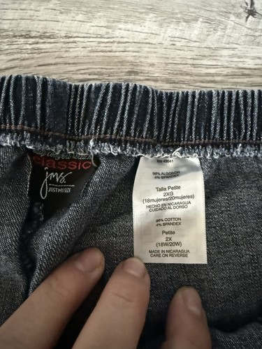 Just My Size Women’s Plus Size Stretch 2 Pocket Dark Wash Jeans Size 2X P - Picture 8 of 9