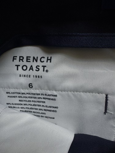 French Toast Boys Straight Fit School Uniform Pants Navy Blue Size 6 NWOT - Picture 3 of 4
