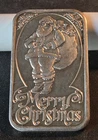 Continental Mint 1 Oz .999 Silver Bar Merry Christmas Santa Bar