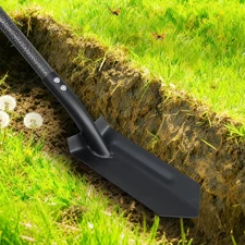 75" Long handle w/ 4" Heavy Duty V-Shape Trench Shovel Spade for digging Edging