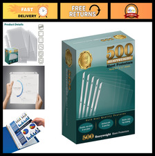 Clear Heavyweight Poly Sheet Protectors 8.5" x 11" - 500 Pack, Durable Archiva