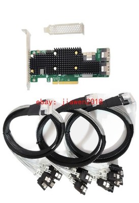  LSI 9600-24i Tri-Mode 12Gbps SATA NVME PCIe 4.0 x8 + 3*SFF-8654 8*SATA cables