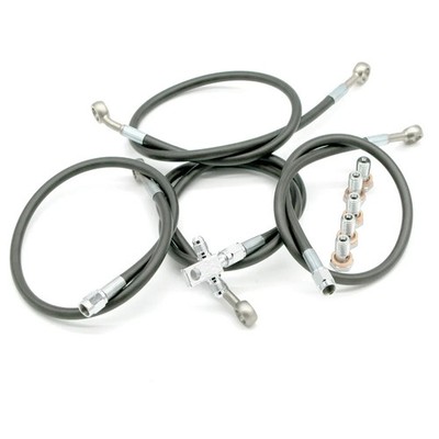 Streamline-Bremsleitungs-Kit (vorne +1''/hinten +0'', geräuchert) für Yamaha YFZ450R